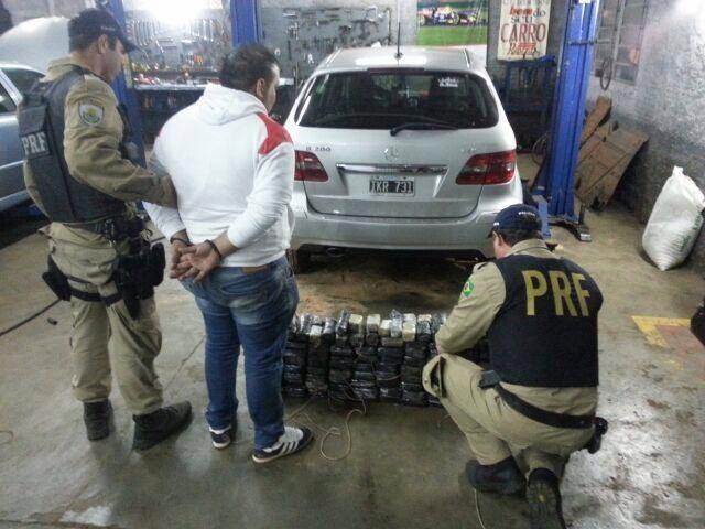 PRF apreende 89 quilos de cocaína na BR-163, em Guaraciaba, no Oeste