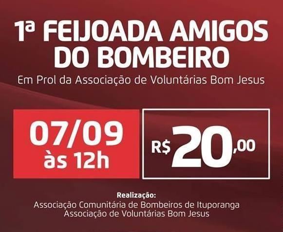 Primeira Feijoada “Amigos do Bombeiro” será realizada nesta quarta-feira em prol do Hospital Bom Jesus
