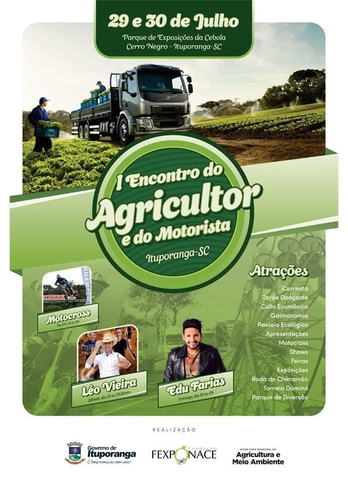Primeiro Encontro do Agricultor e motorista será realizado neste final de semana em Ituporanga