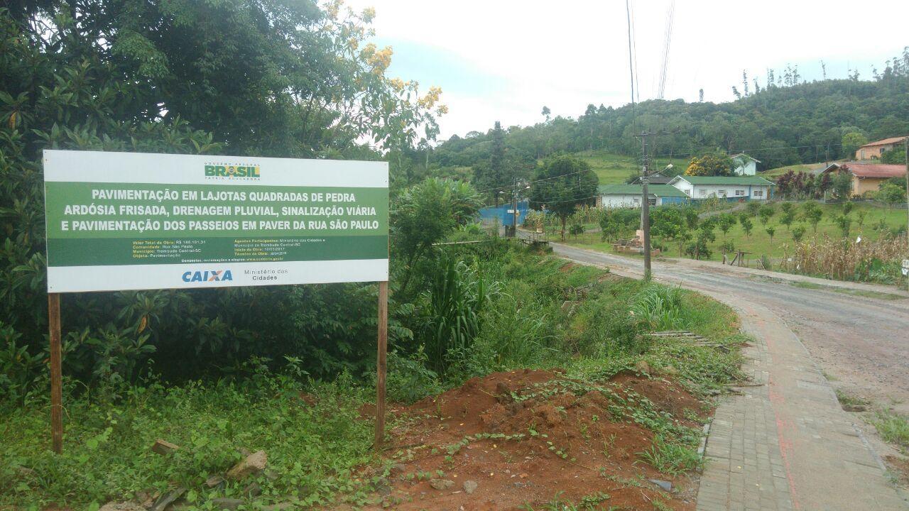 Trombudo Central é o único município do Alto Vale que possui Lei obrigando Executivo instalar placas explicando motivos de obras paralisadas