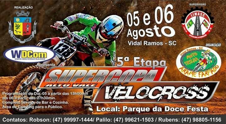 Vidal Ramos recebe 5ª etapa da Supercopa Alto Vale de Velocross