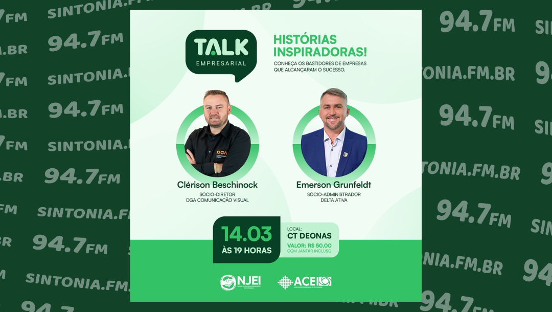 Núcleo de Jovens Empreendedores de Ituporanga promove a 2ª edição do Talk Empresarial
