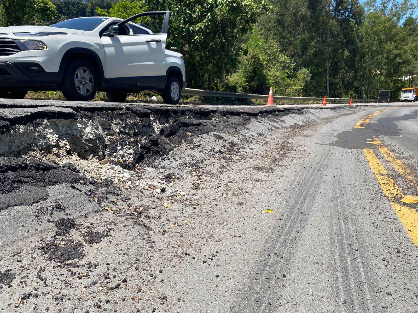 Obras emergenciais em trecho interditado da SC-350 iniciam na próxima segunda-feira (21)