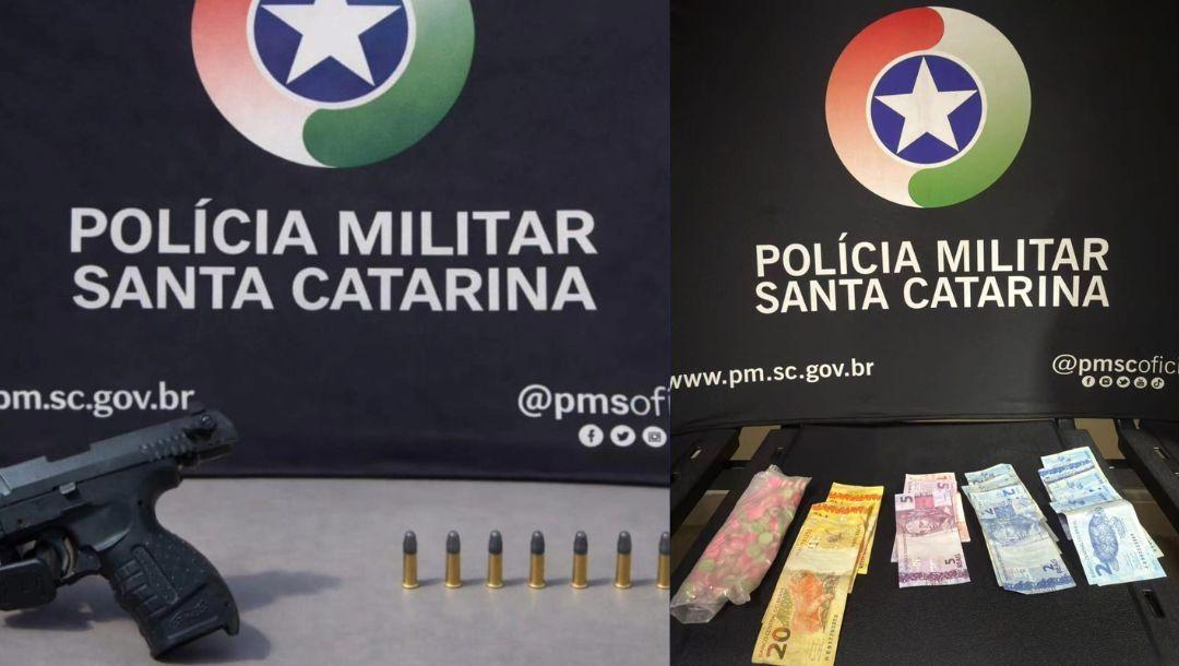 Operação apreende drogas e arma em casa noturna de Alfredo Wagner