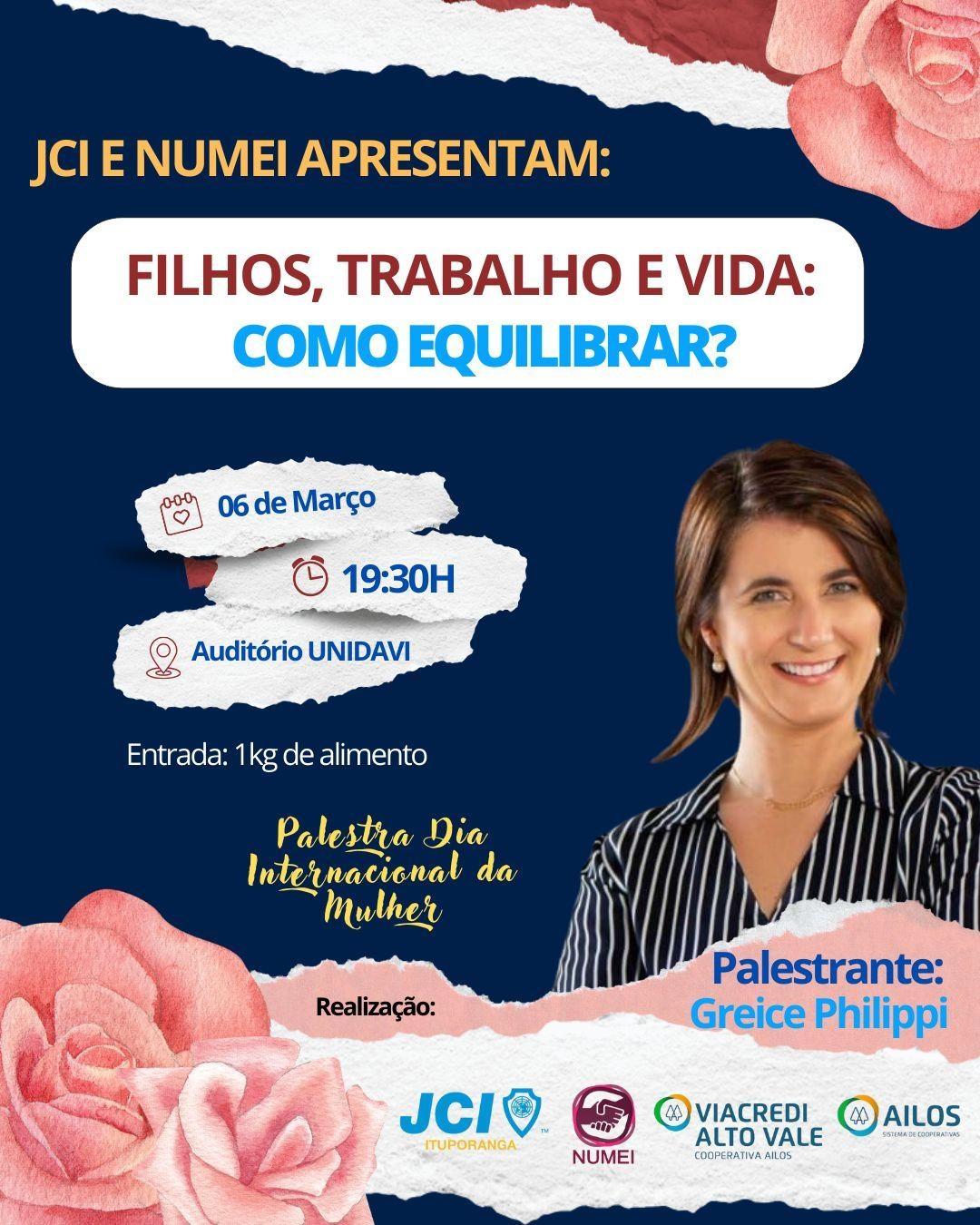 Palestra hoje em Ituporanga vai revelar os segredos para equilibrar Filhos, Trabalho e Vida