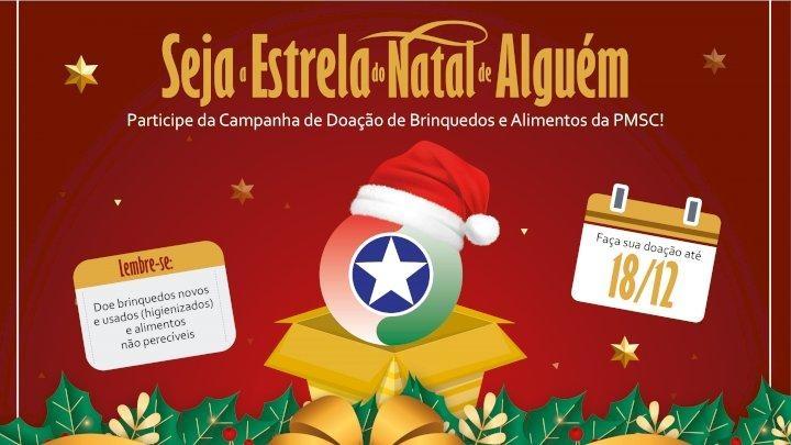 Participe da campanha da PMSC e seja a “estrela” no Natal de alguém