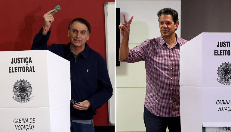 Pesquisa Datafolha para presidente: Bolsonaro tem 59% dos votos válidos e Haddad, 41%