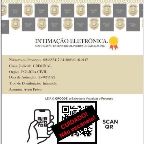 Polícia Civil de Ituporanga alerta para golpe da falsa intimação policial
