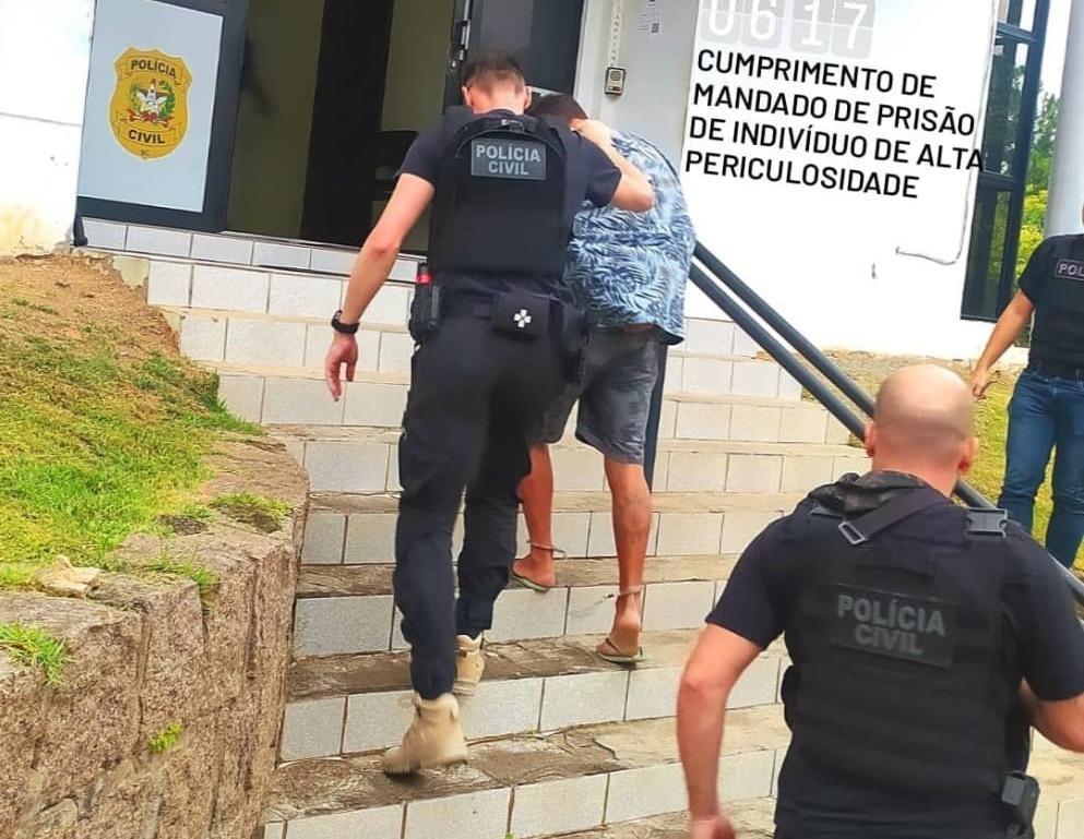 Polícia Civil de Ituporanga cumpre mandado de prisão de foragido prisional de alta periculosidade 