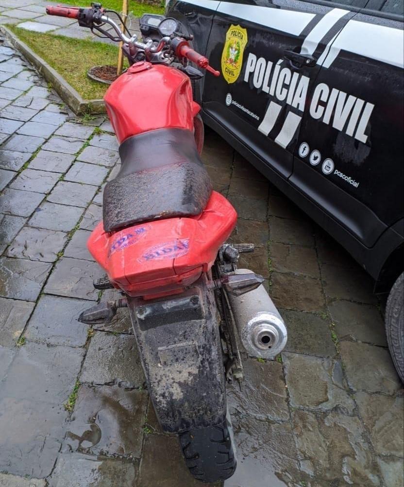 Polícia Civil de Ituporanga recupera moto furtada