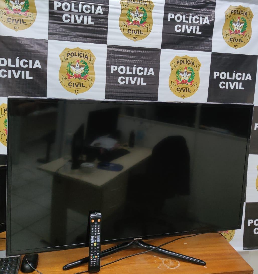 Polícia Civil de Ituporanga recupera televisor furtado 