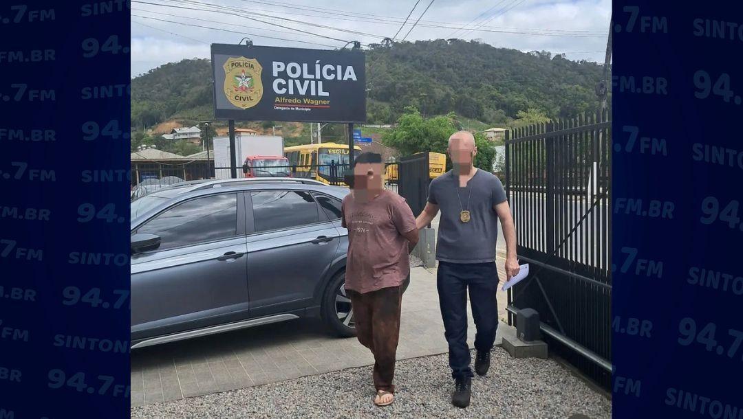 Polícia Civil prende homem condenado por estupro em Alfredo Wagner