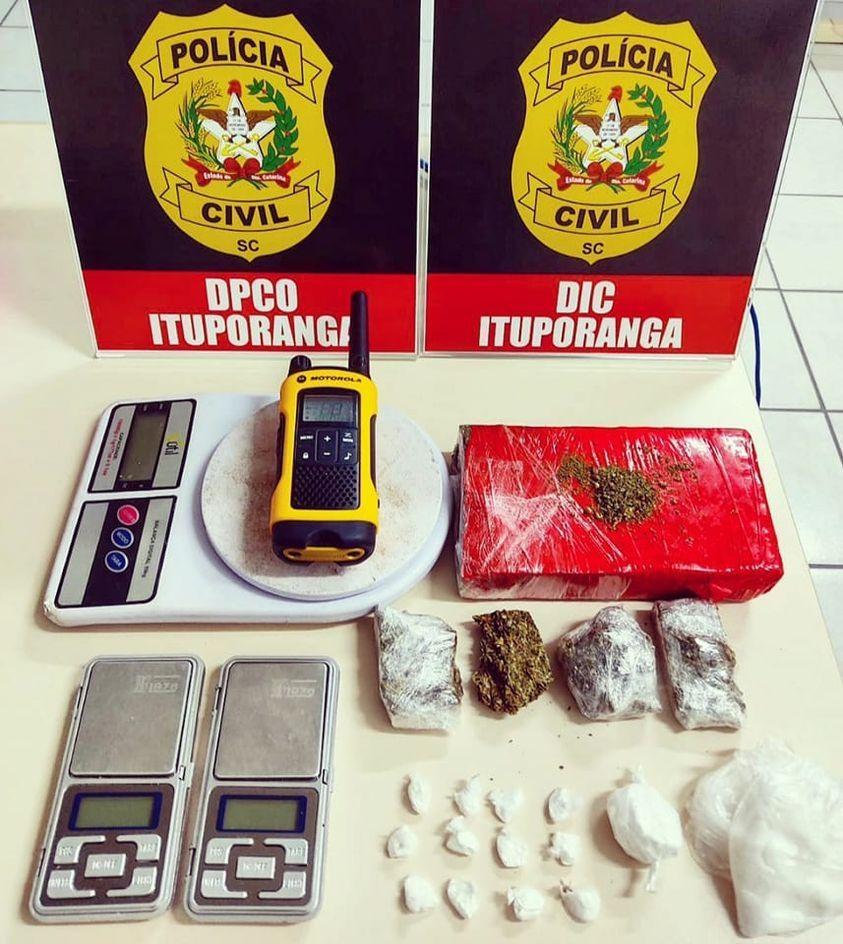 Polícia Civil prende homem em flagrante por tráfico de drogas