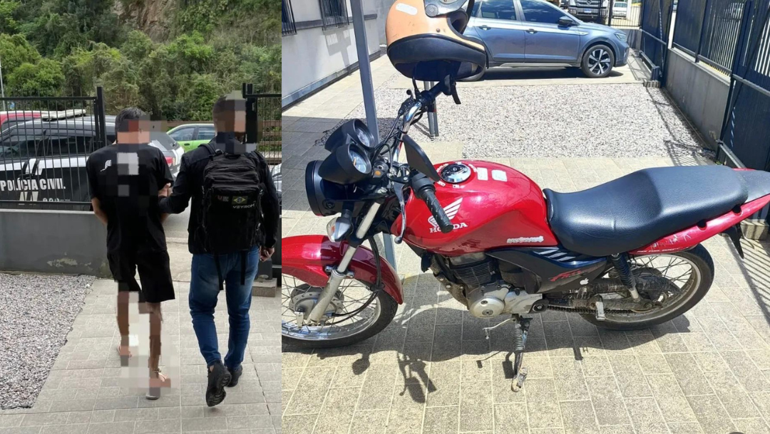 Polícia Civil prende homem que fazia manobras perigosas em frente a escola em Alfredo Wagner
