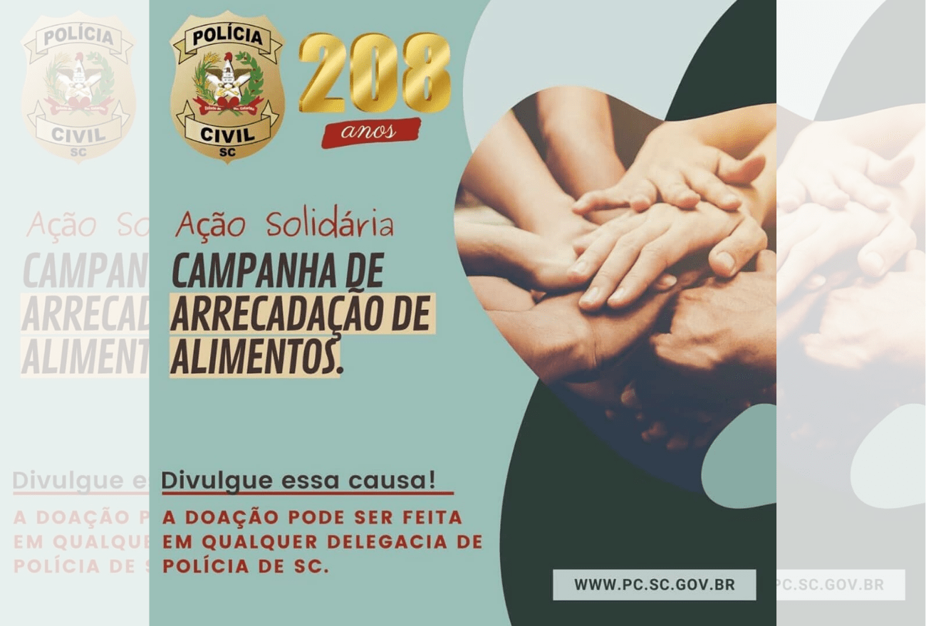 Polícia Civil promove campanha para arrecadar alimentos em Ituporanga