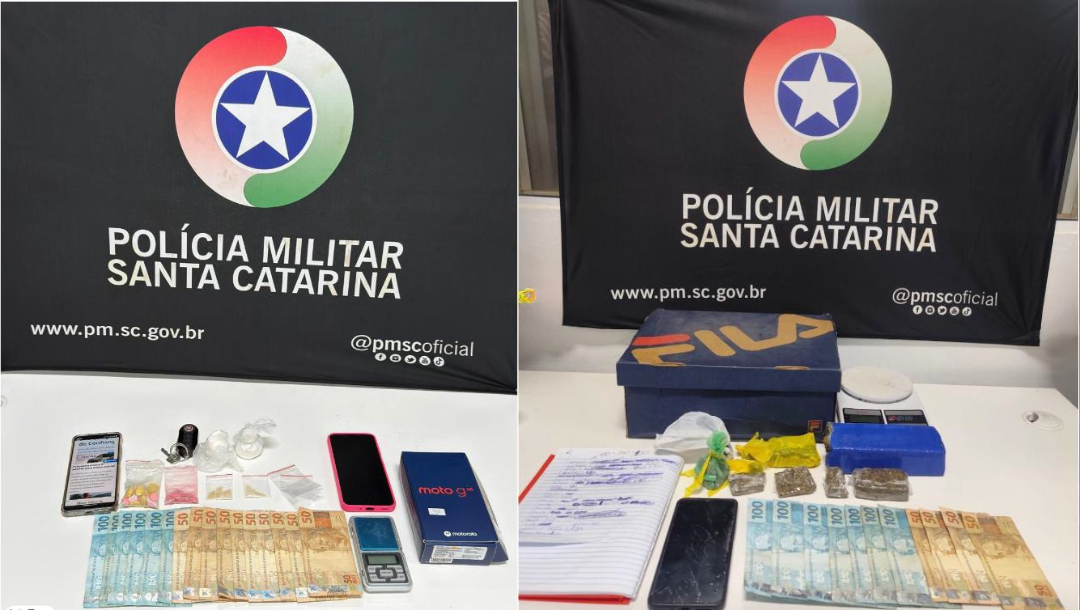 Polícia Militar flagra dois casos de tráfico de drogas