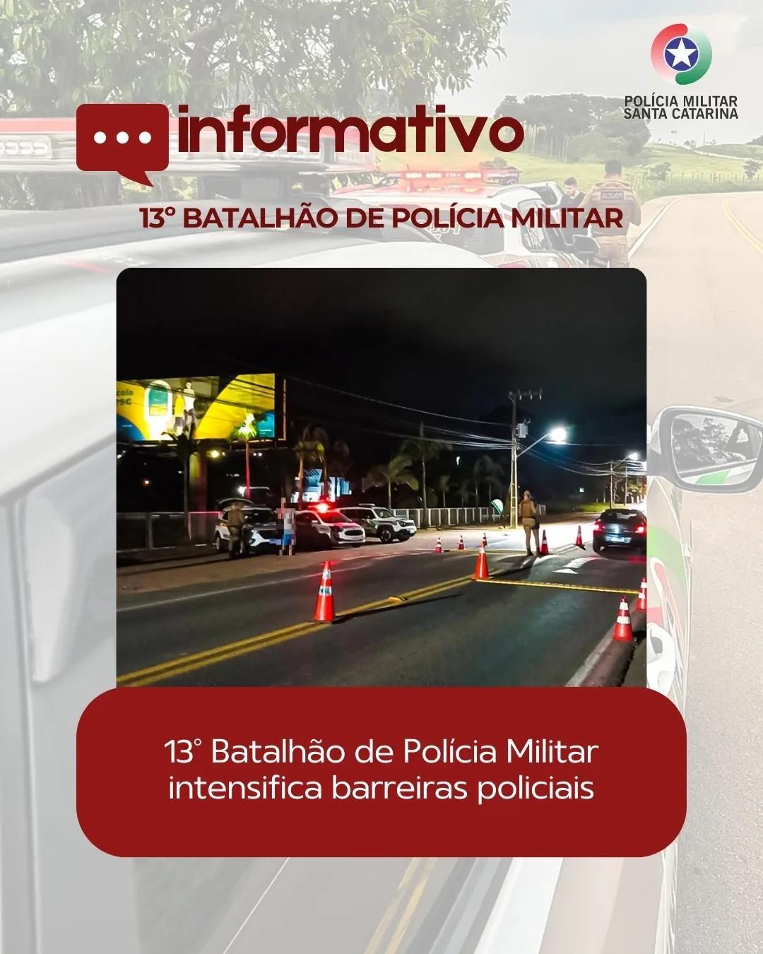 Polícia Militar intensifica barreiras policiais no Alto Vale