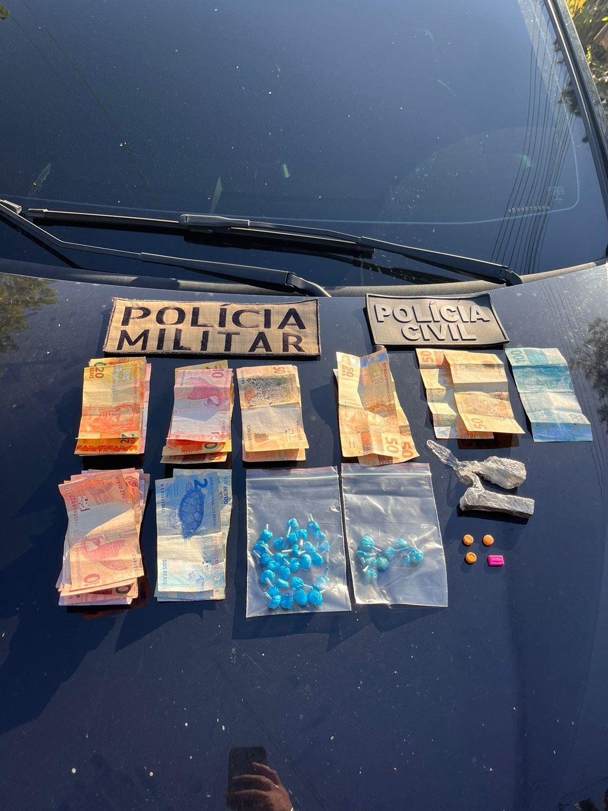 Polícia prende jovem em flagrante por tráfico de drogas