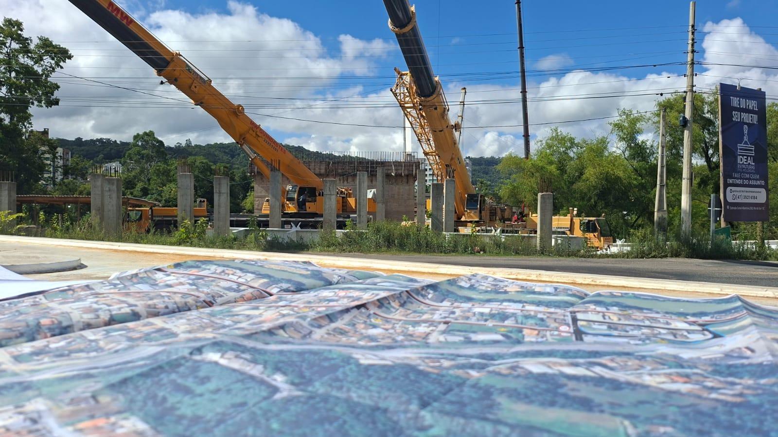 Ponte do Acesso Oeste de Rio do Sul tem novo cronograma e investimento de R$ 30 milhões