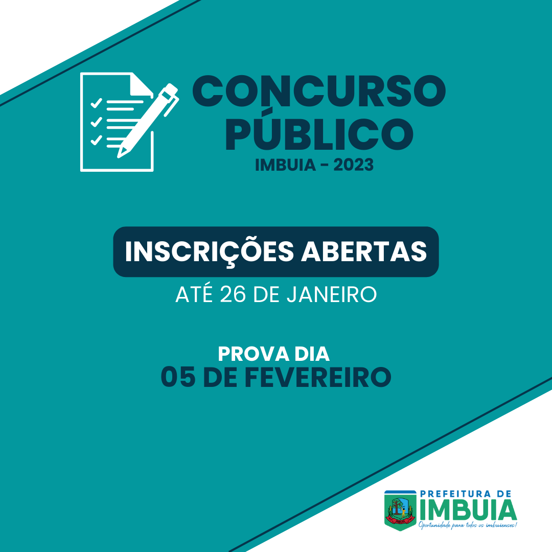 Prefeitura de Imbuia abre inscrições para Concurso Público com pelo menos 20 cargos