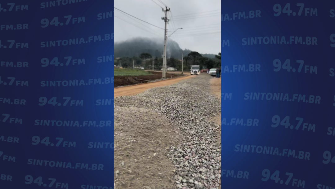 Administração de Ituporanga trabalha na finalização do asfalto na localidade de Rio Batalha