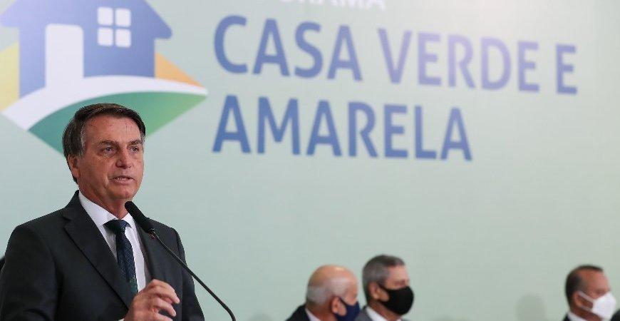 Presidente Jair Bolsonaro sanciona MP que institui o programa Casa Verde e Amarela