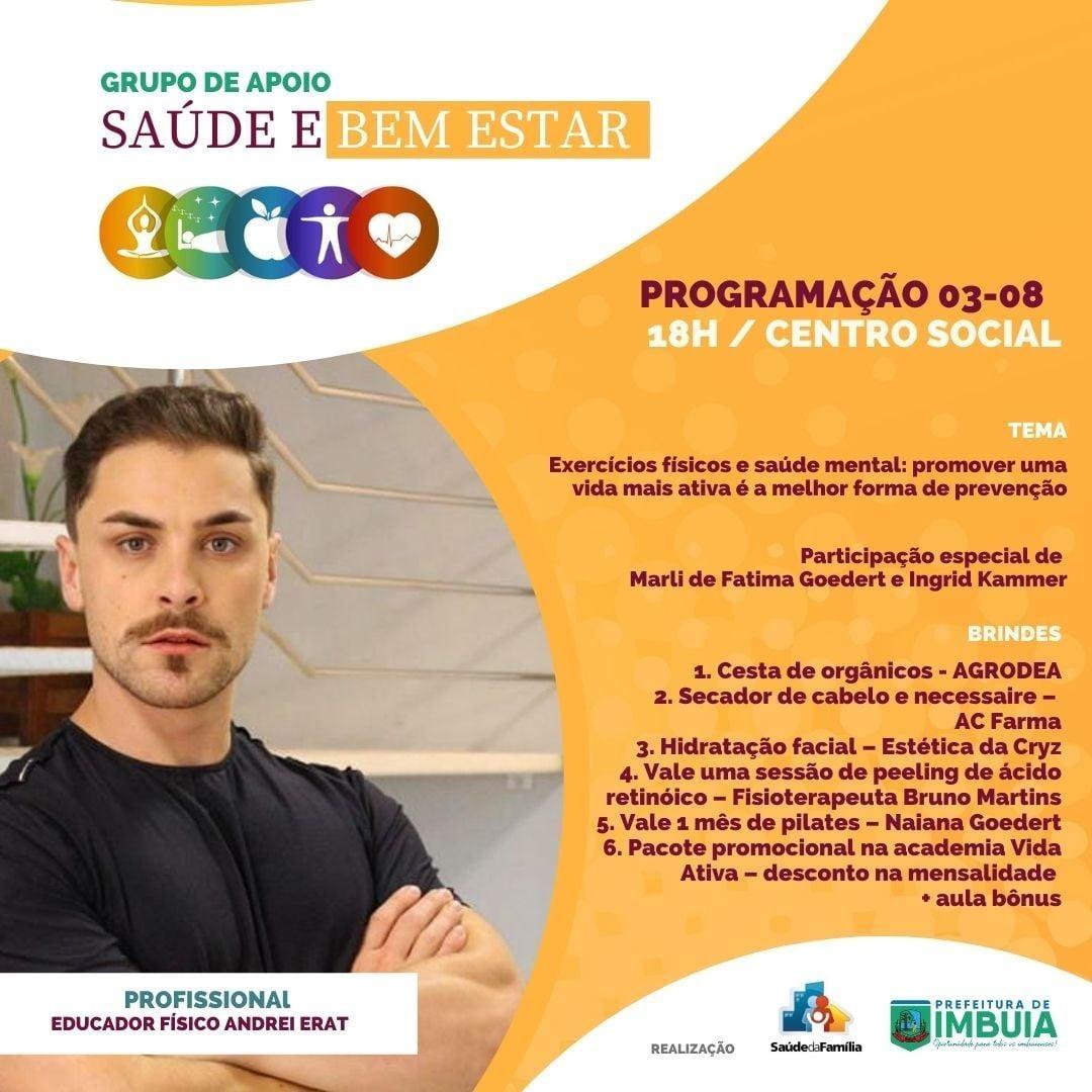 Programa Saúde e Bem Estar em Imbuia recebe boa adesão e segundo encontro já está programado