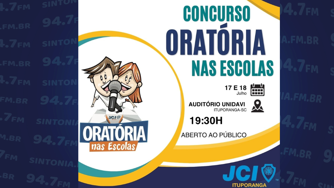 Projeto "Oratória nas Escolas" será realizado no auditório da Unidavi em Ituporanga
