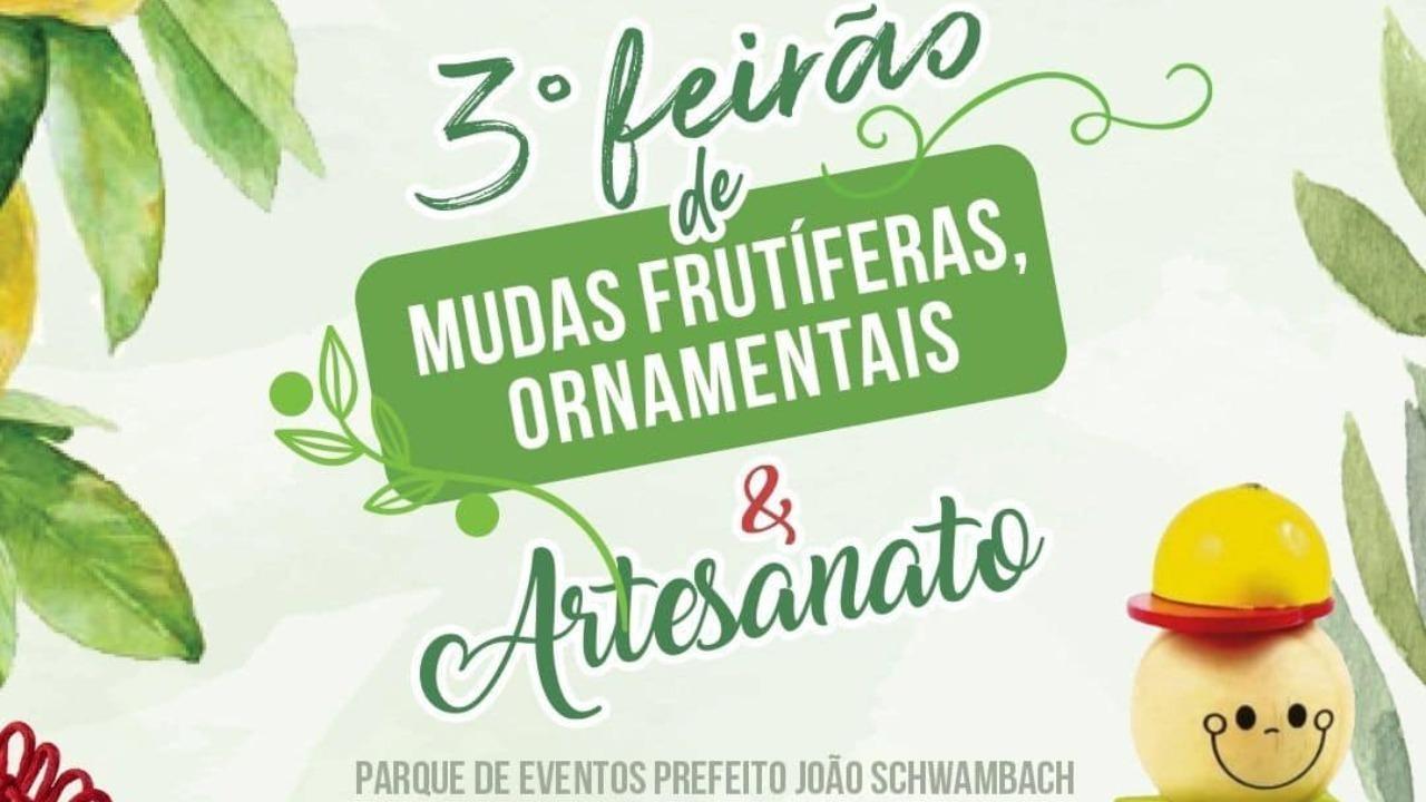 Quase 30 expositores vão participar do 3º feirão de mudas frutíferas, ornamentais e de artesanato em Imbuia