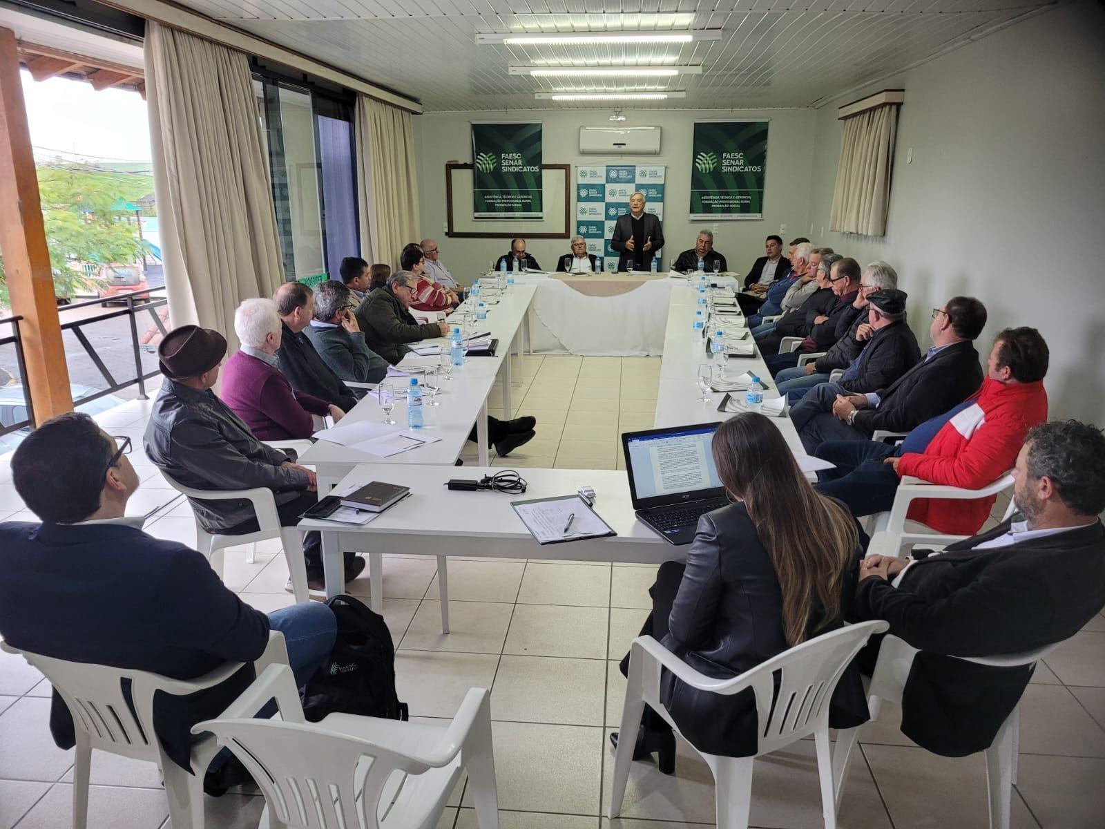 Reunião em Ituporanga organizada pela FAESC trata de temas importantes voltados a agricultura