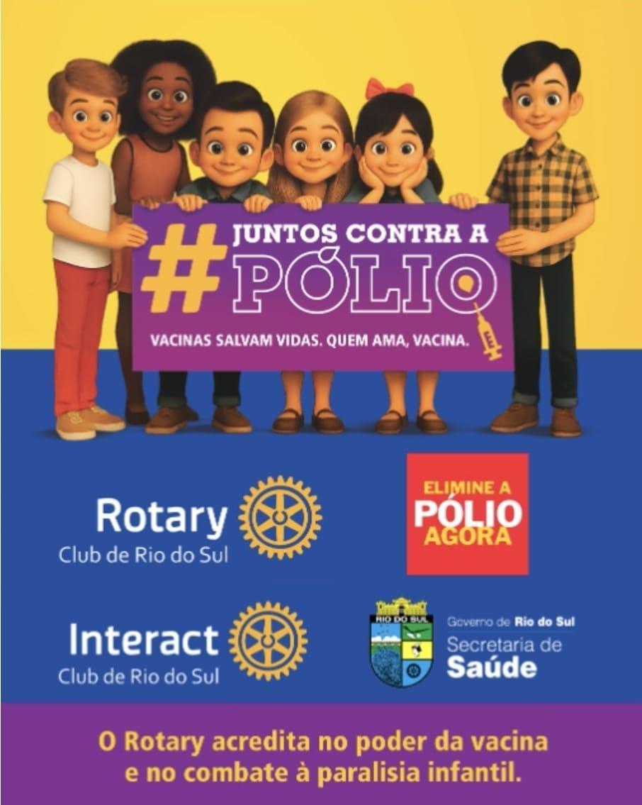 Rotary Club de Rio do Sul promove Dia D da Poliomielite neste sábado (25)