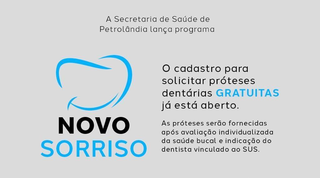 Saúde de Petrolândia vai fornecer prótese dentaria para necessitados