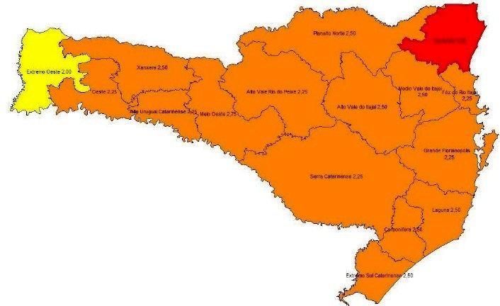 SC tem apenas uma região em risco gravíssimo para contágio do novo coronavírus