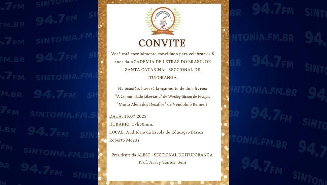 Seccional da Academia de Letras em Ituporanga completa oito anos