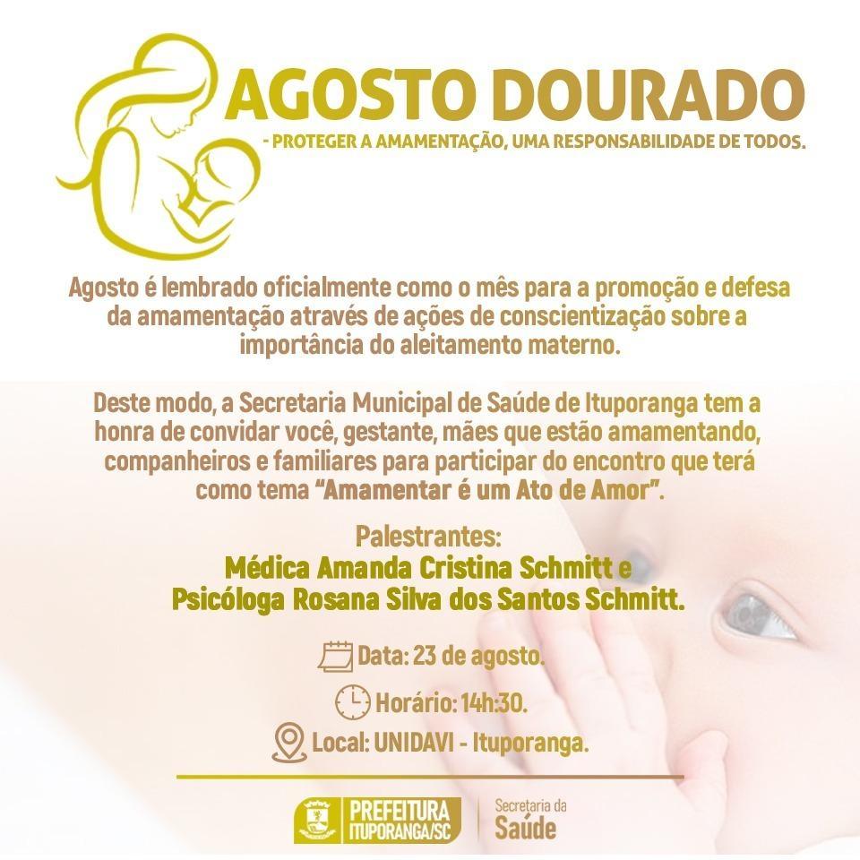 Secretaria de Saúde de Ituporanga promove palestra sobre a importância do aleitamento materno