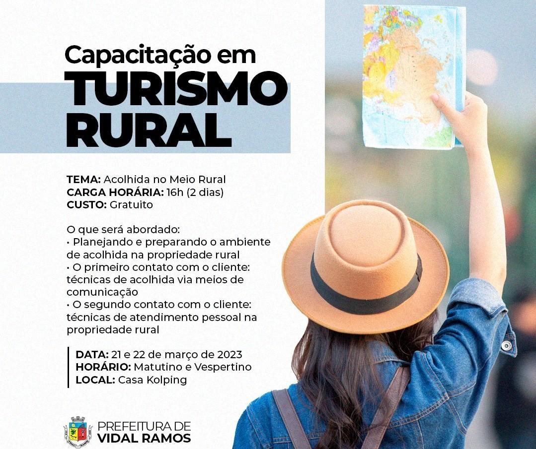 Secretaria de Turismo e Meio ambiente de Vidal Ramos oferece capacitação em turismo rural
