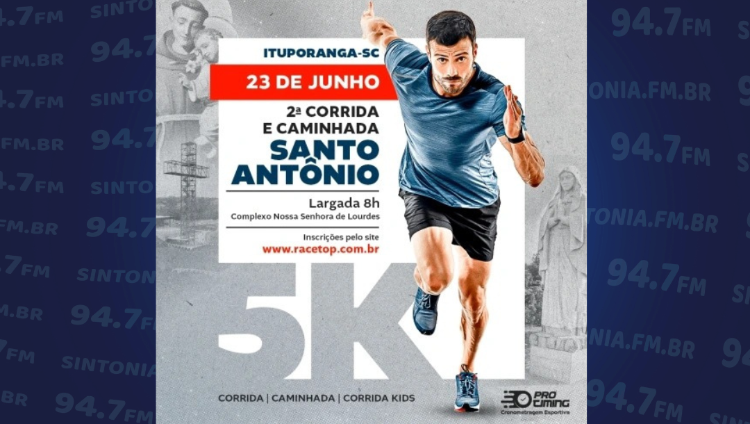 Segunda corrida e caminhada de Santo Antônio vai ser realizado nesse domingo (23)