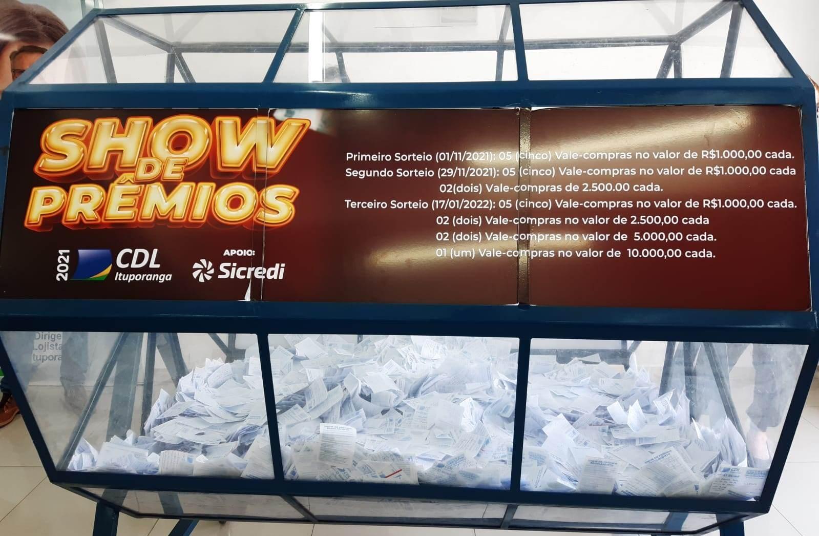 Show de Prêmios da CDL de Ituporanga sorteia mais R$ 10 mil em compras