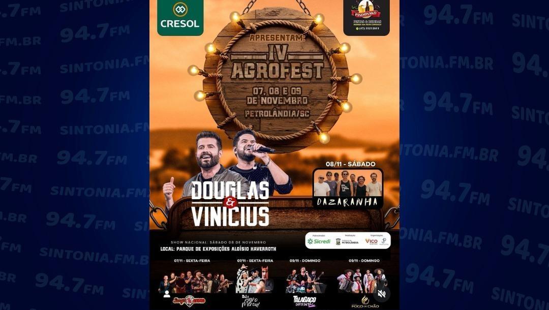 Shows com Douglas & Vinicius, Dazaranha e arrancadão de tobatas prometem agitar AGROFEST em Petrolândia 