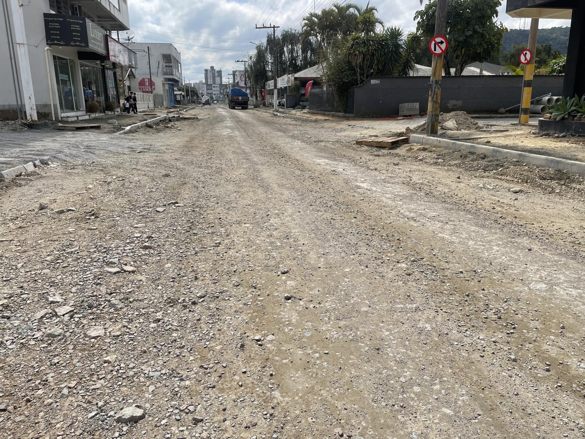 Trânsito na Rua Tenente Jacob Philippi é liberado até o fim da obra em Ituporanga