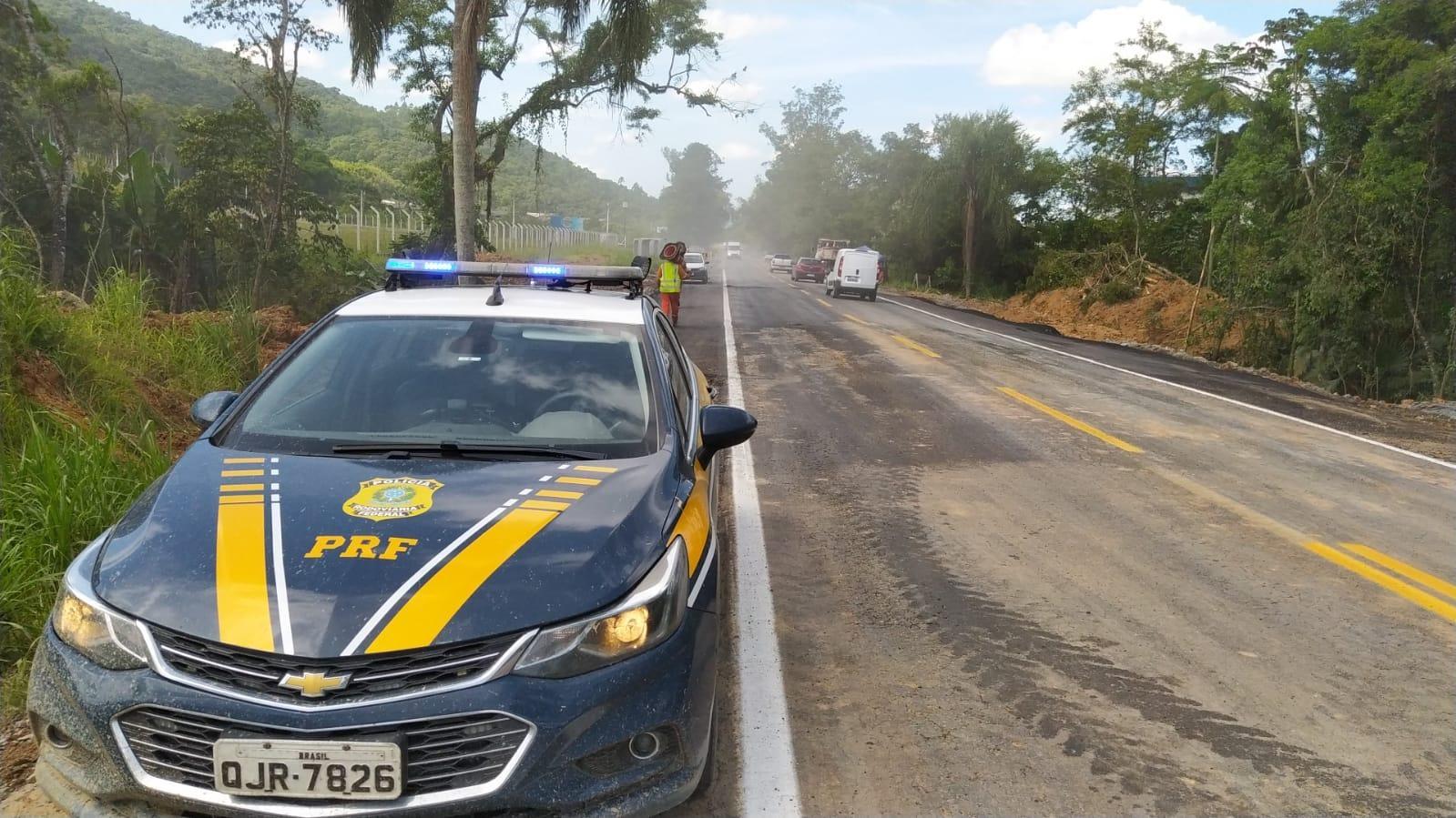 Trecho da BR-470 em Indaial está liberado desde a tarde de hoje, sábado (21)