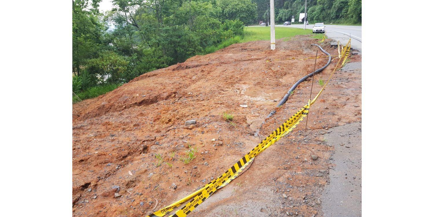 Trecho da SC-350 próximo a bica d’água em Ituporanga será recuperado