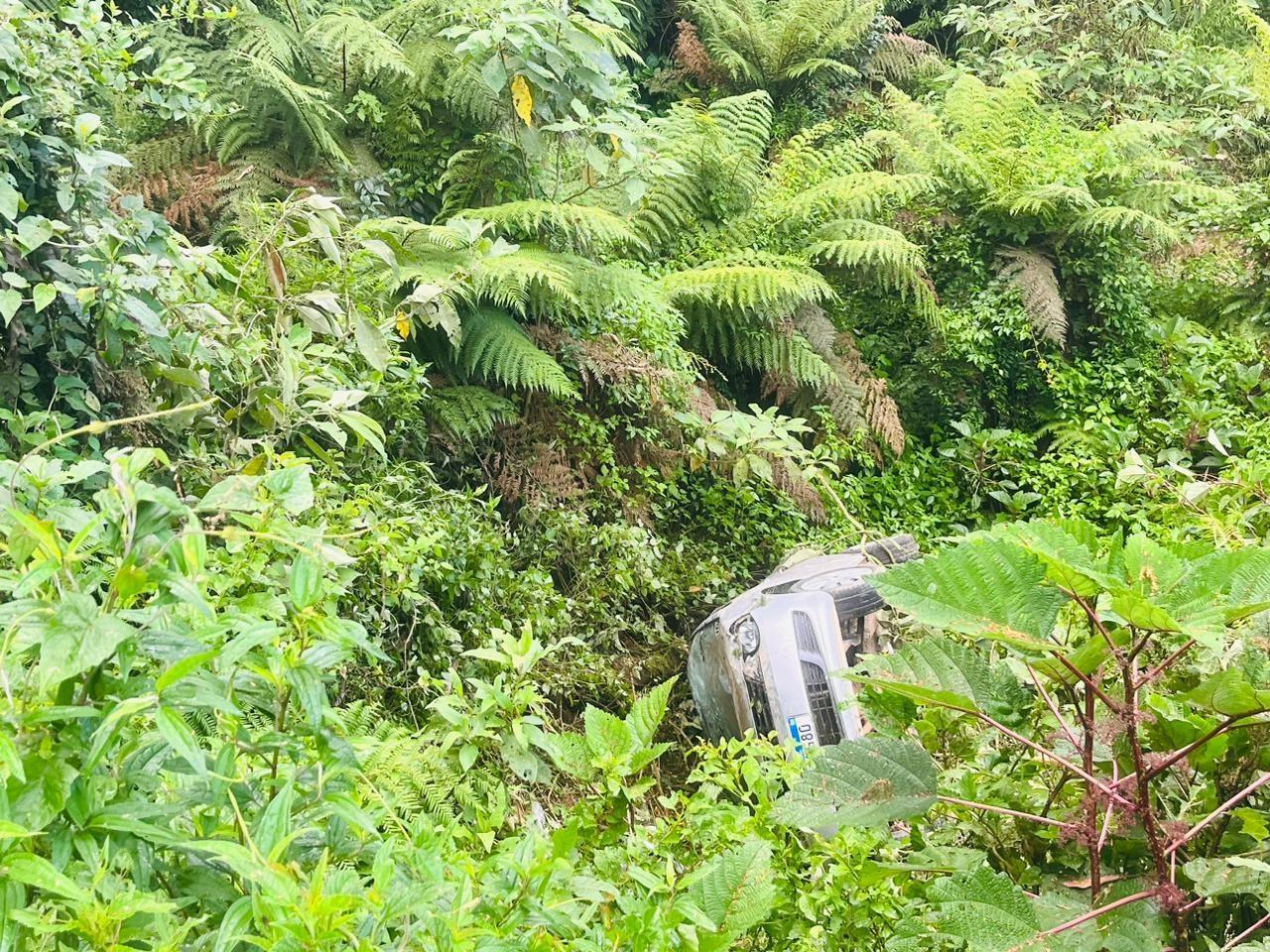 Duas pessoas ficam feridas após capotamento de veículo na BR-282