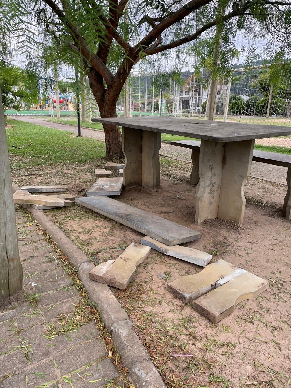 Vandalismo no Parque da Cidade causa revolta em Ituporanga