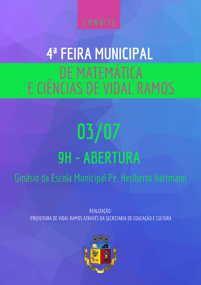 Vidal Ramos realiza Feira Municipal de Matemática e Ciências